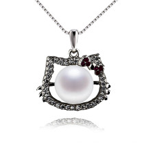 Hello Kitty Cat Shaped Cultured Pearl Pendant
